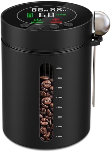ZDXBO Smart Vacuum Coffee Storage Canister 1.3L