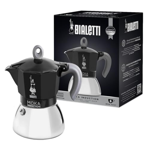 Bialetti Moka Induction Pot 6-Cup Black