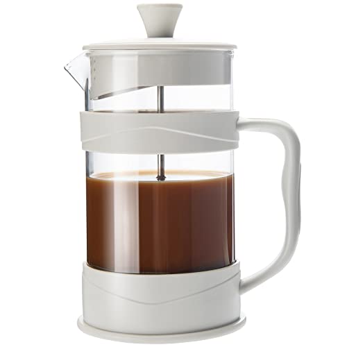 PARACITY French Press Coffee Maker 11.8oz White