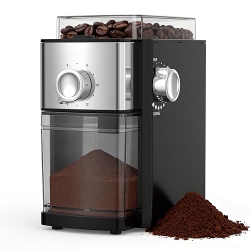 Rounexes Electric Burr Coffee Grinder