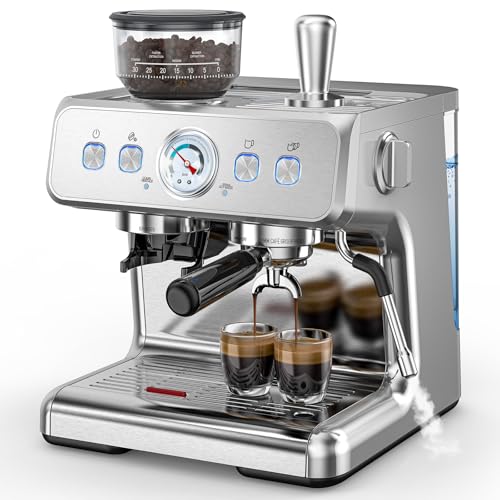 COWSAR Semi-Auto Espresso Machine w/ Grinder & Frother