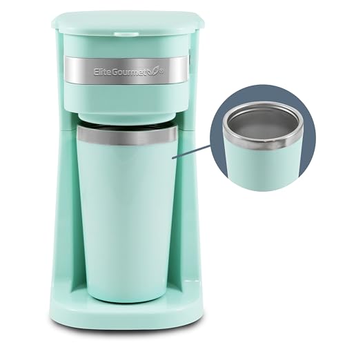 Elite Gourmet Single Serve Coffee Maker with Travel Mug