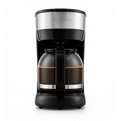 OVENTE 12-Cup Drip Coffee Maker with Glass Carafe