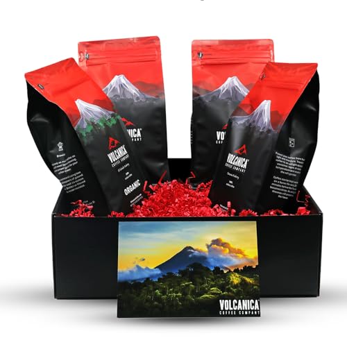 Volcanica Peaberry Coffee Gift Box 4x16oz Ground