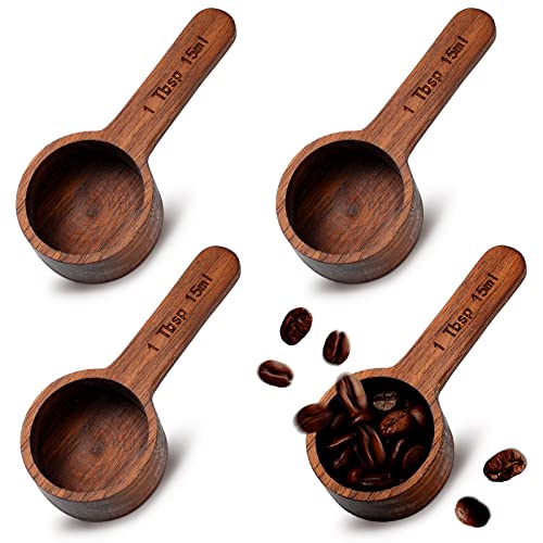 Skyley Wooden Coffee Measuring Scoops Set of 4
