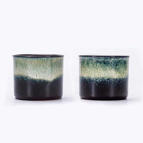 RISTEASO Ceramic Espresso Cups Set of 2 - 2.5oz