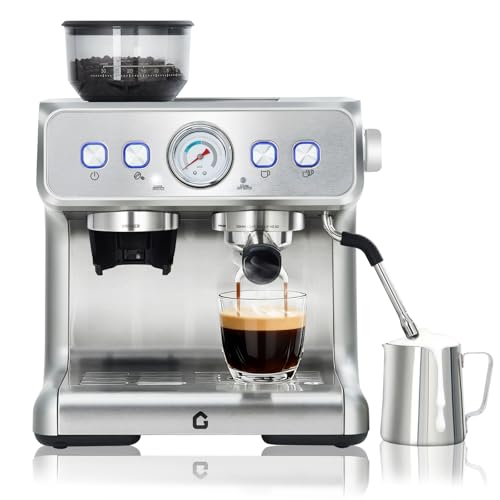 Garvee Espresso Machine with Built-in Grinder & Steam Wand