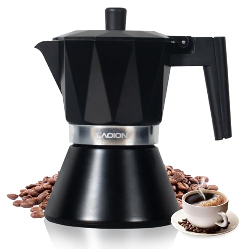 LAOION 6-Cup Moka Pot Stovetop Espresso Maker 300ml