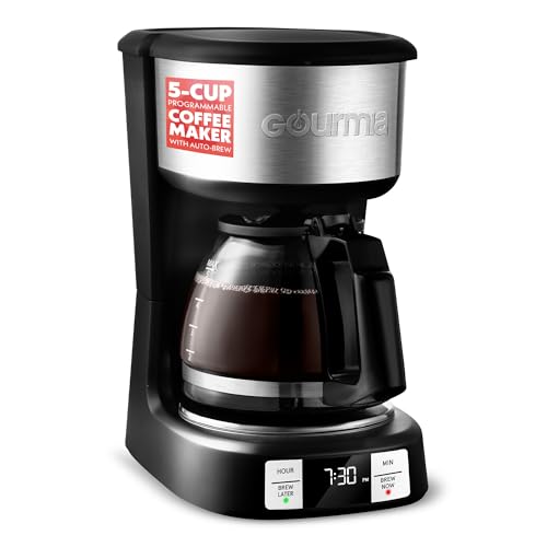 Gourmia 5-Cup Drip Coffee Maker with Timer