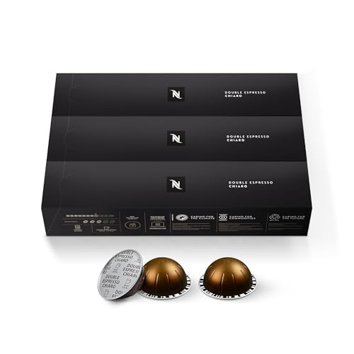 Nespresso Vertuo Double Espresso Chiaro Pods, 30-Count