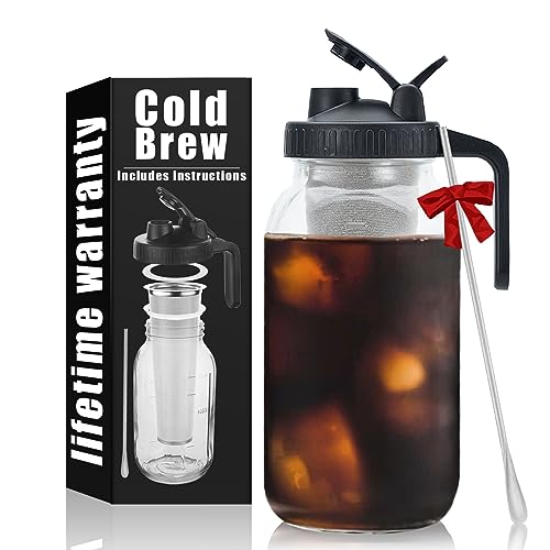 Jrssae Cold Brew Coffee Maker 64oz Glass Pitcher