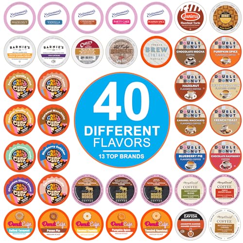 Crazy Cups Flavored Coffee Pods Variety Pack - 40 Count
