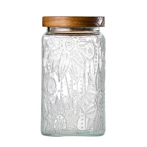 Adodeen 32oz Glass Storage Jars with Airtight Lids