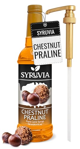 Syruvia Chestnut Praline Coffee Syrup 25.4oz w/ Pump