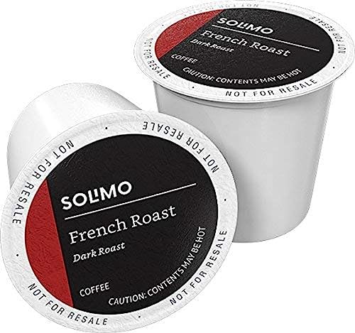 Solimo French Roast Coffee Pods - Dark Roast, K-Cup Compatible, 100 Count