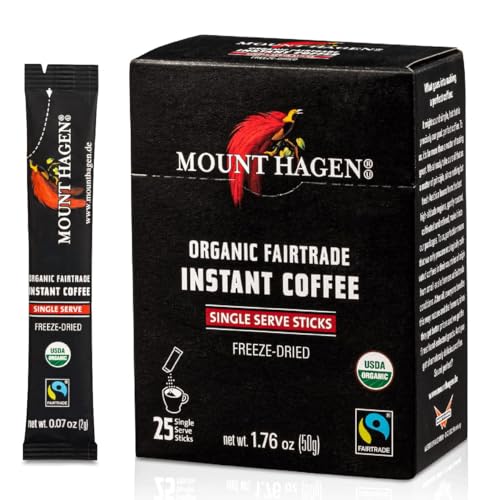 Mount Hagen Organic Instant Coffee Singles - 25 Pack