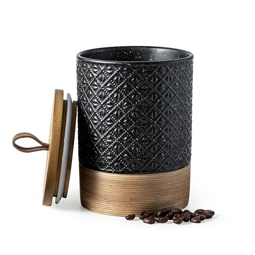 Miamolo Ceramic Coffee Storage Jar with Airtight Lid