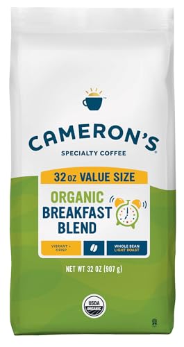 Cameron's Organic Breakfast Blend Whole Bean Coffee 32oz