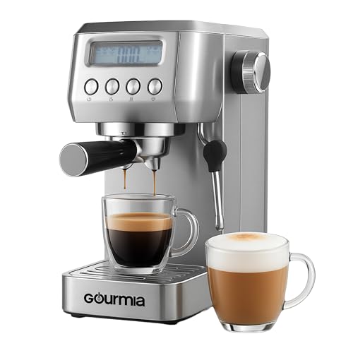 Gourmia Slim 20-Bar Espresso Machine with Milk Frother