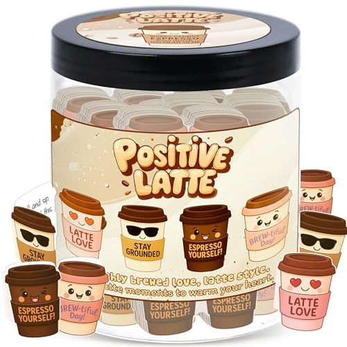 DEARMINE Positive Latte Jar with 60 Affirmation Cards