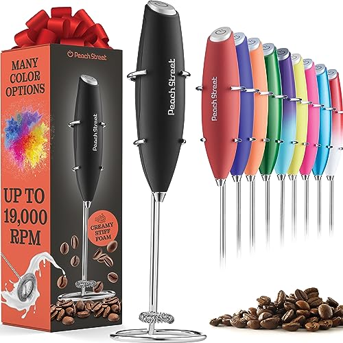 Peach Street Battery Milk Frother with Stand