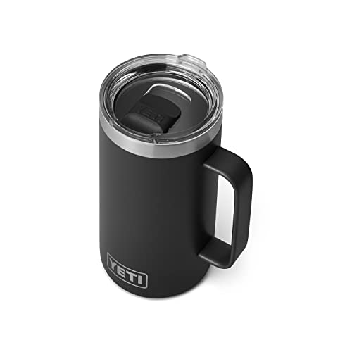 YETI Rambler 24oz Mug Black Vacuum Insulated Steel