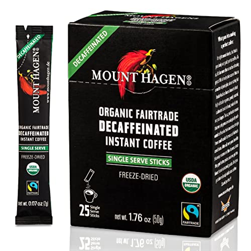 Mount Hagen Instant Decaf Coffee Single Serve Packets