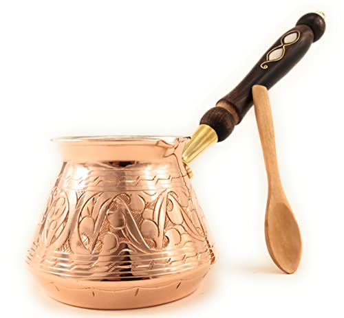 Silk Road Trade Turkish Coffee Pot - 18oz Copper Cezve