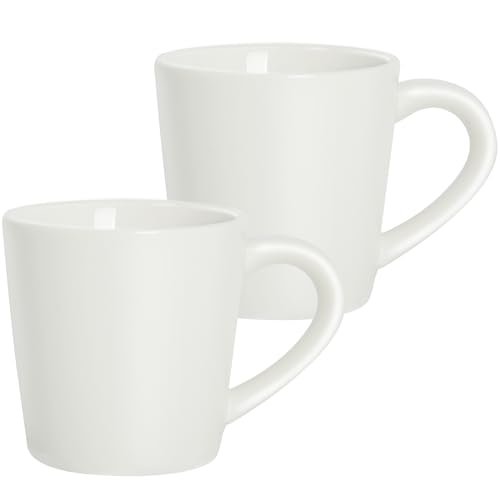 YINUOWEI White Espresso Cups Set 4.2oz (2-Pack)