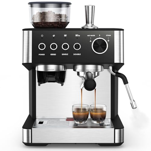 Electactic 20-Bar Espresso Machine with Built-in Grinder