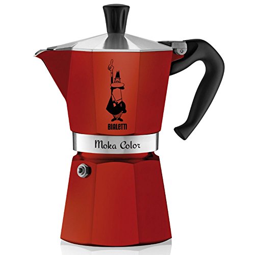 Bialetti Moka Color Espresso Maker 6-Cup Bordeaux