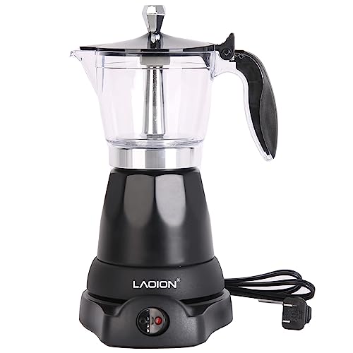 LAOION Electric Moka Pot Coffee Maker 6-Cup