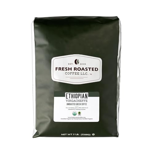 Ethiopian Yirgacheffe Green Coffee Beans - 5 lbs