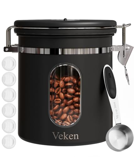 Veken 16oz Stainless Steel Coffee Canister with Window