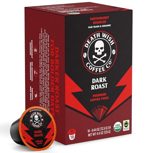 Death Wish Coffee Dark Roast K-Cups, 10 Count