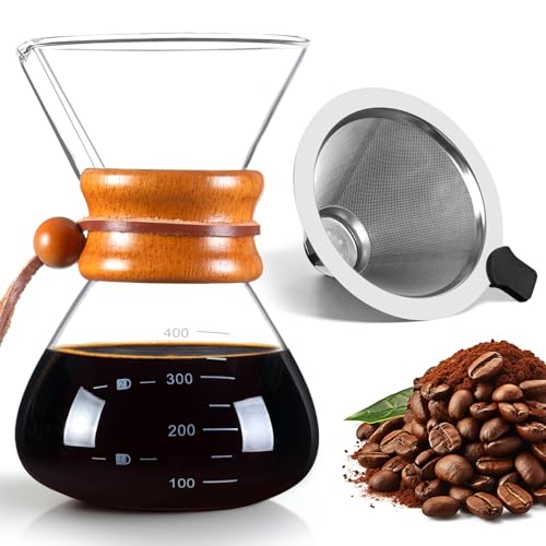 FrutPunch Pour Over Coffee Maker with Steel Filter 13.5oz