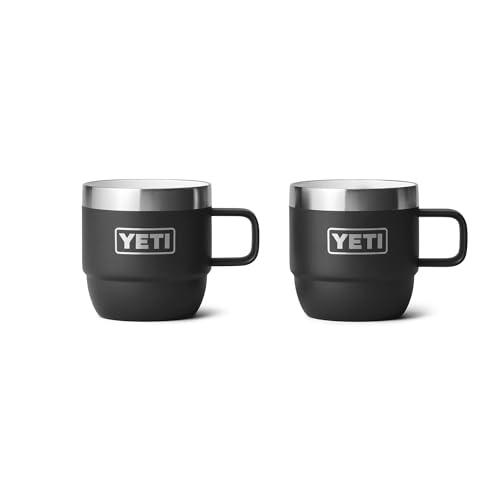 YETI Rambler 6oz Stackable Espresso Mugs 2-Pack Black