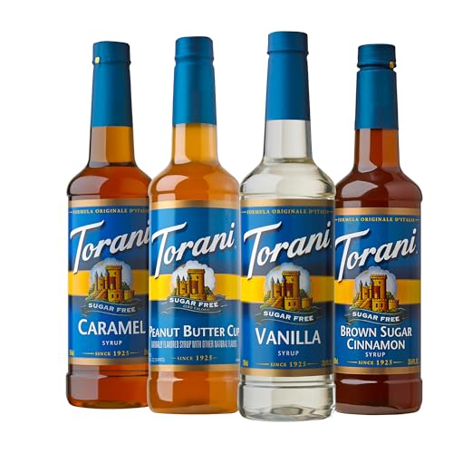 Torani Sugar Free Coffee Syrup Variety Pack (4 Bottles)