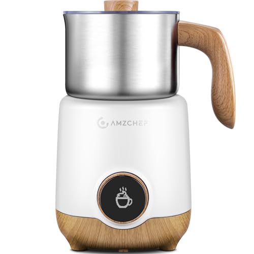 AMZCHEF 8-in-1 Electric Milk Frother & Steamer