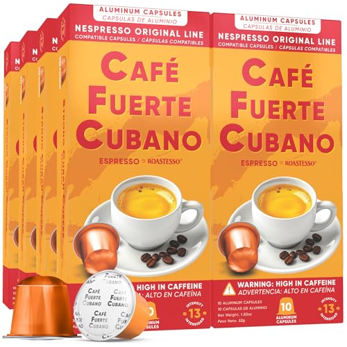 Café Fuerte Cubano Dark Roast Nespresso Pods (80 Count)