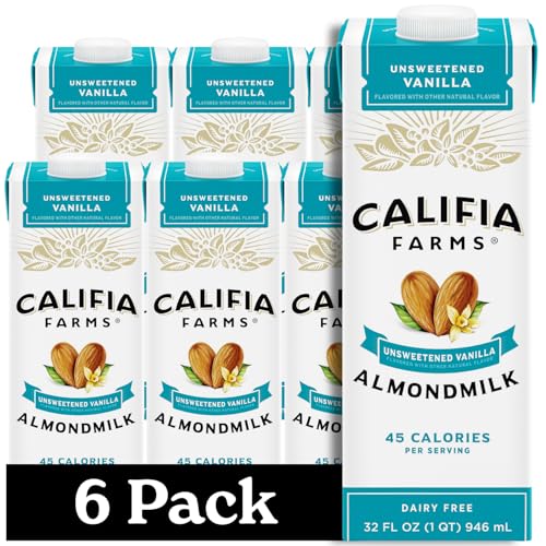 Califia Farms Unsweetened Vanilla Almond Milk 6-Pack