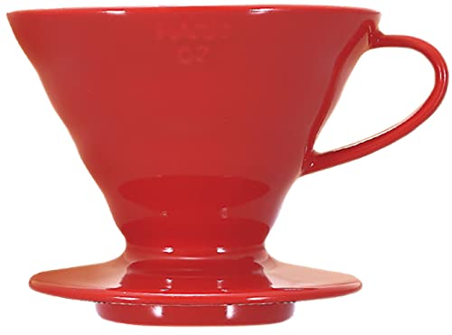 Hario V60 Ceramic Pour Over Coffee Dripper Red