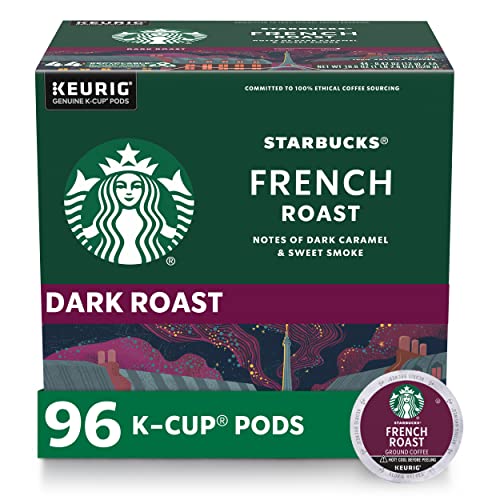 Starbucks French Roast K-Cup Coffee Pods - Dark Roast, 96 Count (4 Boxes)
