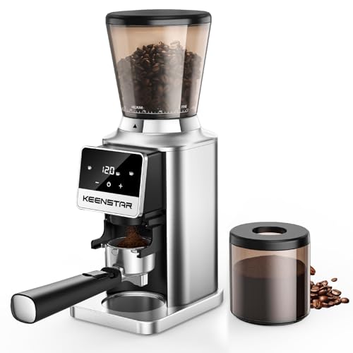 KEENSTAR Conical Burr Coffee Grinder with Timer