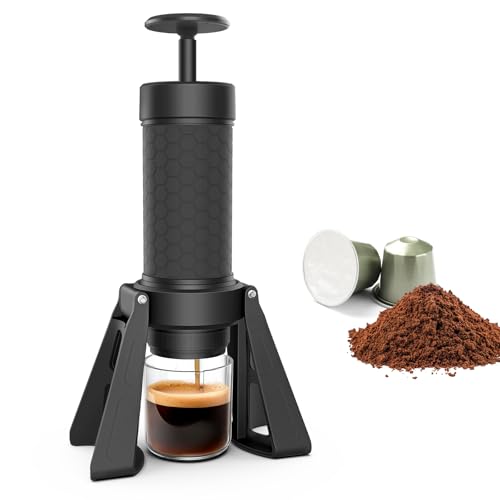 HOBCYCLE Manual Espresso Machine 15 Bar Portable Coffee Maker