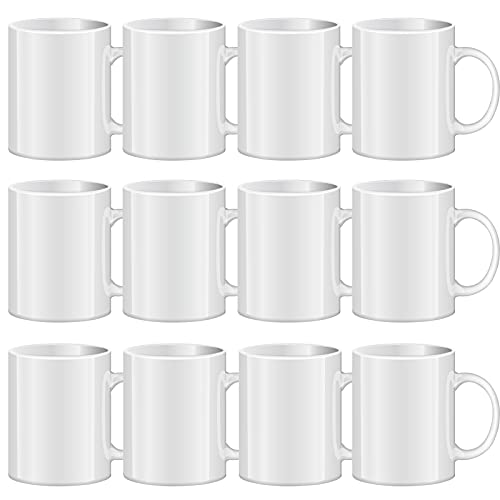 TANGLONG White Ceramic Sublimation Mugs 11oz Set of 12