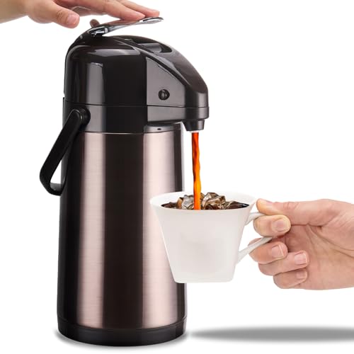 PARACITY Thermal Coffee Carafe with Pump Dispenser 2.5L