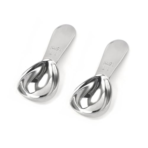 IZELOKAY Stainless Steel Coffee Scoops Set of 2 - 15ml