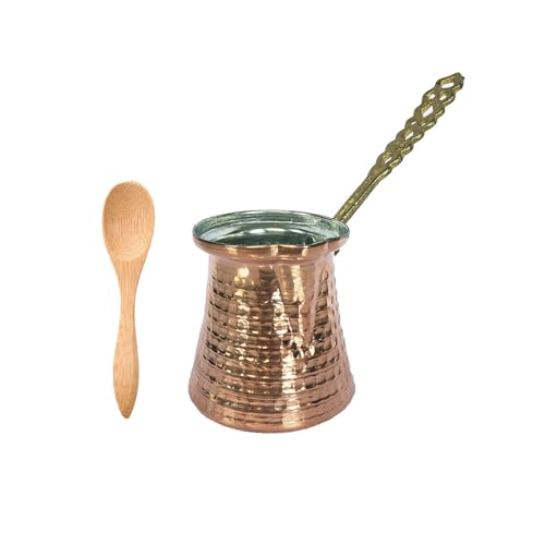 KZY LONDON Hammered Copper Turkish Coffee Pot (8.3oz)