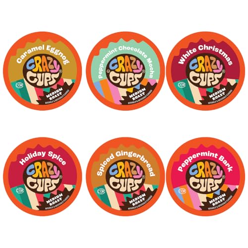 Crazy Cups Holiday Coffee Pods Variety Pack (50 Count)